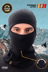 Motorcu Kayakçılar Ve Kuryeler Için Outdoor Termal Ghost Kar Maskesi, Motor Kaskı Içi Bere (LEVEL 2) ürün fotoğrafı