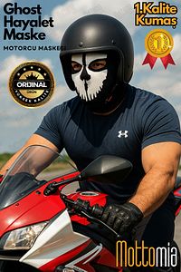 Ghost Maskesi - Call of Duty Hayalet Maske Termal Kask İçi Balaklava ve Boyunluk Motorcu/Kayakçılar ürün fotoğrafı