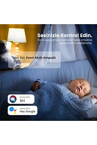 Akıllı Led Ampul, Wifi, 9w-titreşimsiz-16.7 M. Renk, Uzaktan Ve Sesli Kontrol, Doğal Sarı Ve Beyaz ürün fotoğrafı