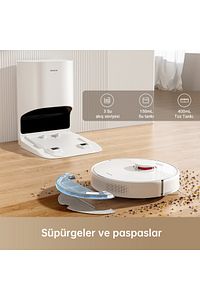 D10 Plus Robot Süpürge Beyaz ürün fotoğrafı