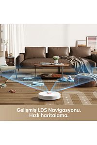 D10s Robot Süpürge Beyaz ürün fotoğrafı