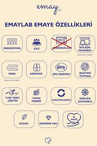 Beige Emaye Tava 16cm (1,3 Litre) ürün fotoğrafı