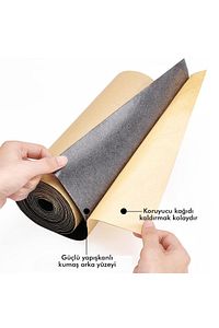 Yapışkanlı Alkantara Nubuk Tipi Kumaş 48 Cm X 100 Cm Renk Seçenekli ürün fotoğrafı