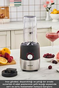 Blend & Rush Inox Personal Kişisel Smoothie Blender Black ürün fotoğrafı
