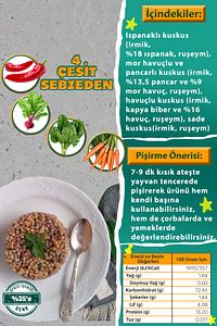Karışık Sebzeli Kuskus (%35 SEBZE-250 GRAM) ürün fotoğrafı
