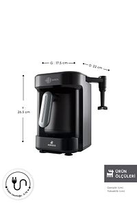 Hatır Barista Cappuccino ve Türk Kahve Makinesi Antrasit ürün fotoğrafı
