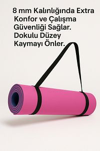 Pilates Kamp Matı Taşıma Askılı Pvc Atlama Ipi Bandı Plates Egzersiz Direnç Lastiği ürün fotoğrafı