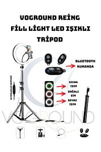 Reing Fill Light Led Işıklı Tripod 10 Inç Halka Youtuber Tiktok Makyaj Işığı Ayaklı 10 Inç Tripot38 ürün fotoğrafı