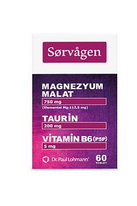 Magnezyum Malat, Taurin Ve Vitamin B6 (p5p) 60 Tablet ürün fotoğrafı