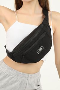 Siyah U8 Kanvas Kumaş, Fermuarlı ,2 Bölmeli , Ayarlanabilir Askılı Unisex Bel Ve Omuz Çantası ürün fotoğrafı