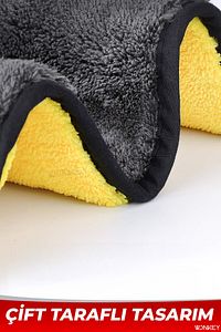 Ultra Kalın Mikrofiber Oto Araba Yıkama Kurulama Havlusu 60x30 Cm, Orta Boy Torpido Bezi ürün fotoğrafı
