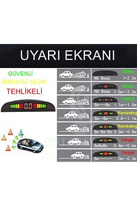 Araba Arka Park Sensörü Sesli Ekranlı Kolay Montaj Tüm Araba Modellere Uyumlu Radar Monitör Sistemi ürün fotoğrafı