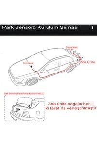 Araba Arka Park Sensörü Sesli Ekranlı Kolay Montaj Tüm Araba Modellere Uyumlu Radar Monitör Sistemi ürün fotoğrafı