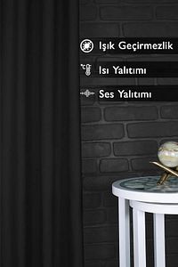 Siyah Termal %100 Işık Geçirmez Blackout Karartma Perde (EN X BOY) ürün fotoğrafı