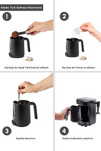 Hatır Barista Cappuccino ve Türk Kahve Makinesi Antrasit ürün fotoğrafı