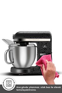 Mastermaid Chef Pro Çift Kollu Stand Mikser Shiny Black 1750 W ürün fotoğrafı