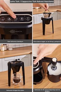 Hatır Barista Cappuccino ve Türk Kahve Makinesi Krem ürün fotoğrafı