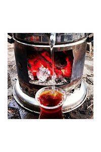 5 Lt Tek Musluk Krom Odunlu Kömürlü Semaver Köz Semaver ürün fotoğrafı