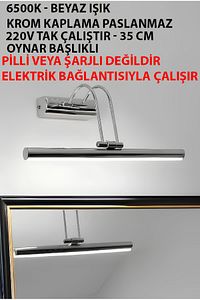 Krom Beyaz Işık Banyo Duvar Ayna Tablo Aydınlatması Flüt Aplik Kuğu Aplik Ledli Aplik ürün fotoğrafı