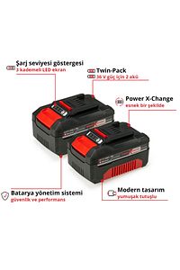 2x18V 4,0 Ah PXC-Twinpack, Akü ürün fotoğrafı