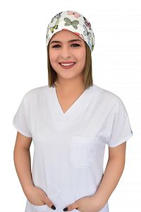 Unisex Yeşil Kelebek Likralı Cerrahi Doktor Hemşire Hastane Medikal Aşçı Bonesi ürün fotoğrafı