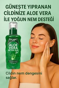 Escabel Aloe Vera After Sun Gel Cream - Güneş Sonrası Aloevera Jel Krem ürün fotoğrafı