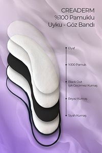 %100 PAMUKLU UYKU GÖZLÜĞÜ/GÖZ BANDI/ ANTİ ALERJİK YIKANABİLİR BOYA KİMYASAL İÇERMEZ EYE SLEEP PATCH ürün fotoğrafı