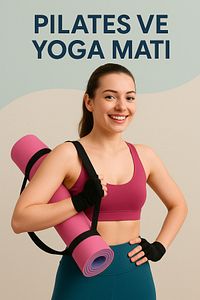 Pilates Kamp Matı Taşıma Askılı Pvc Atlama Ipi Bandı Plates Egzersiz Direnç Lastiği ürün fotoğrafı