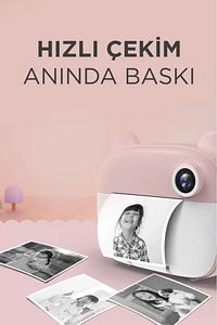 Çocuk Fotoğraf Makinesi Dijital HD Video Kamera Anlık Termal Resim Kağıt Baskılı Yazıcı ürün fotoğrafı