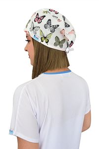 Unisex Yeşil Kelebek Likralı Cerrahi Doktor Hemşire Hastane Medikal Aşçı Bonesi ürün fotoğrafı