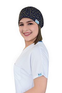 Unisex Yıldız Desenli Doktor Hemşire Aşçı Hastane Cerrahi Bonesi ürün fotoğrafı