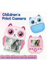 Çocuk Fotoğraf Makinesi Dijital HD Video Kamera Anlık Termal Resim Kağıt Baskılı Yazıcı ürün fotoğrafı