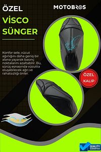 HONDA DİO ÖZEL KALIP VİSCO SÜNGERLİ TERLETMEZ ULTRA KONFORLU KONFOR SELE PEDİ DAYANIKLI ürün fotoğrafı