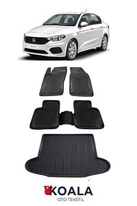 Fiat Egea Sedan Paspas Ve Bagaj Havuzu 3d Havuzlu Tam Set 2015-2025 Uyumlu Arası ürün fotoğrafı