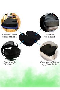 Ortopedik Oturma Minderi Visko Cocix Elastik Minder Minderi Oturma Simidi Yastığı ürün fotoğrafı