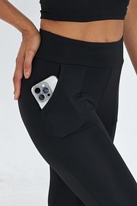 Yüksek Bel Flare Comfort Çift Cepli Toparlayıcı Ispanyol Paça Comfort Spor Pantolon ürün fotoğrafı