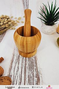 El Yapımı Ahşap Ağaç Havan Sarımsak Döveceği ( Bambu 12 lik ) ürün fotoğrafı