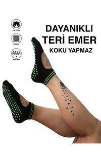 4 Çift Kadın Renkli Kaydırmaz Spor Pilates & Yoga Çorabı – Pamuklu Silikon Taban ürün fotoğrafı