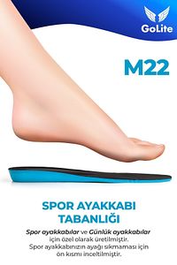Spor Ayakkabı Tabanlığı, Günlük Memory Foam Hafızalı Sneaker Ayakkabı Tabanlık - M22 Insole ürün fotoğrafı