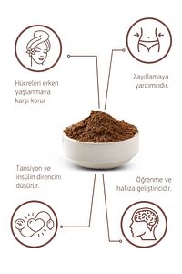 Ham Kakao - Ham Kakao Tozu - Kakao Tozu - Naturel Kakao Tozu - Raw Cacao - 150 gr ürün fotoğrafı