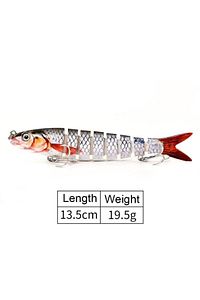 8 Eklemli 3d Oynak Rapala 13.5gr Sahte Balık Yem Wobblers Swimbait Tuzlu Ve Tatlı Su ürün fotoğrafı