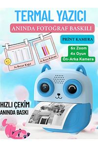 Çocuk Fotoğraf Makinesi Dijital HD Video Kamera Anlık Termal Resim Kağıt Baskılı Yazıcı ürün fotoğrafı