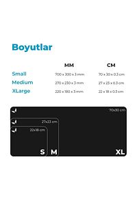 Classic - 70x30 Siyah Gaming Oyuncu Mouse Pad Kaymaz Taban Büyük Ped Klavye Fare Altlığı Mousepad ürün fotoğrafı