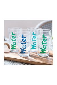 Water Bardak 570 ml 2'li Set -mavi&turkuaz ürün fotoğrafı