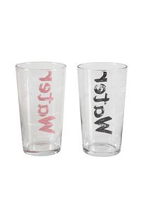 Water Bardak 570 ml 2'li Set -Siyah&Pembe ürün fotoğrafı