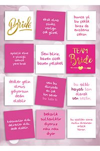 Bekarlığa Veda Partisi Motto 12 Adet Eğlenceli Kartlar Bride To Be Gelin ürün fotoğrafı