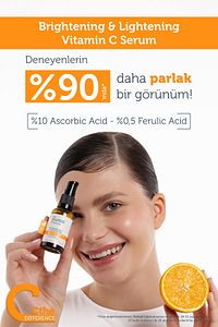 C Vit Aydınlatıcı Ve Ton Eşitleyici Bakım Serumu 30 ml %10 Ascorbic Acid & Ferulic Acid %0,5 ürün fotoğrafı