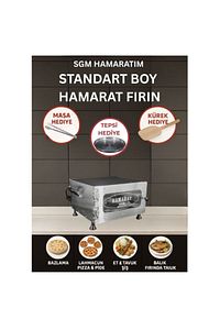 & Elis Concept Hamarat Pratik Mini Fırın 2000w Bazlama Lahmacun Pide Pizza Et Tavuk Balık Tandır ürün fotoğrafı