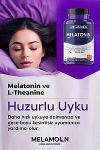 Doğal Melatonin Ve Teanin Içeren 120 Tablet Takviye Edici Gıda 3 Mg- Daha Kaliteli Ve Stressiz Uyku ürün fotoğrafı