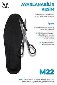 Spor Ayakkabı Tabanlığı, Günlük Memory Foam Hafızalı Sneaker Ayakkabı Tabanlık - M22 Insole ürün fotoğrafı